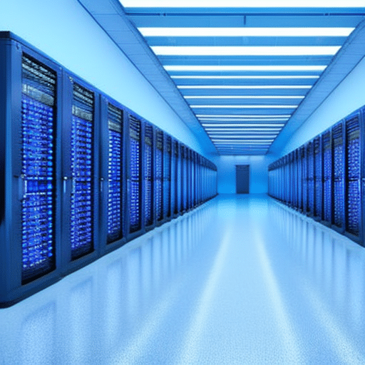 An image showcasing a sleek, high-performance server room, filled with rows of meticulously organized, state-of-the-art servers, emitting a soft blue glow, symbolizing Bettingbros' remarkable success rates