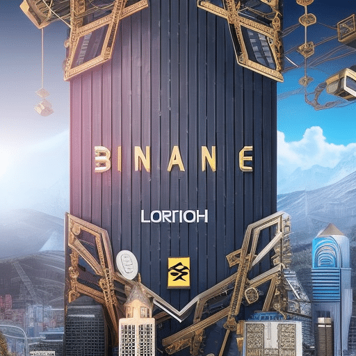 An image featuring a sleek, futuristic debit card with Binance logo, surrounded by diverse currency symbols and a sense of liberation, like chains breaking, all against a shimmering financial cityscape background