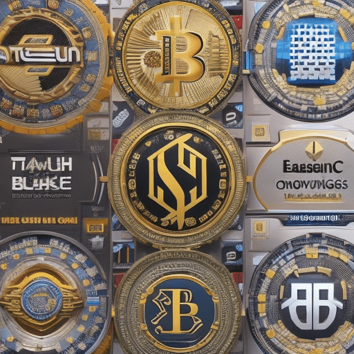 An image featuring a vibrant collage of various cryptocurrency exchange logos and charts, showcasing the dynamic and fast-paced world of crypto trading