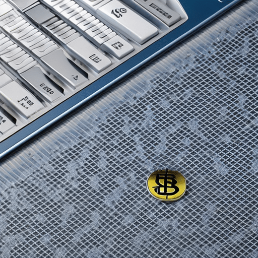 An image featuring an abstract ledger book morphing into digital pixels, with cryptocurrency symbols and a calculator, all enveloped by a protective shield to symbolize security and precision in crypto tax solutions