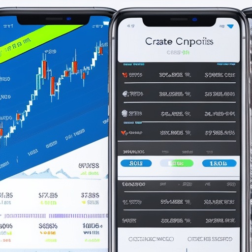 An image showcasing a smartphone screen displaying a sleek, intuitive crypto portfolio tracker app, with vibrant real-time graphs and charts illustrating the soaring profits of different cryptocurrencies in 2023