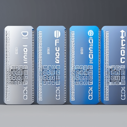A sleek array of various crypto debit cards fanning out, with subtle blockchain patterns and digital currency symbols, against a modern, dynamic background suggesting innovation and financial freedom
