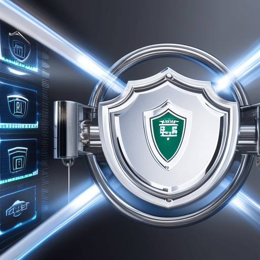 An image showcasing a shielded padlock representing online betting privacy, surrounded by layers of encryption, firewalls, and biometric authentication, symbolizing the comprehensive guide to securing privacy on online betting platforms
