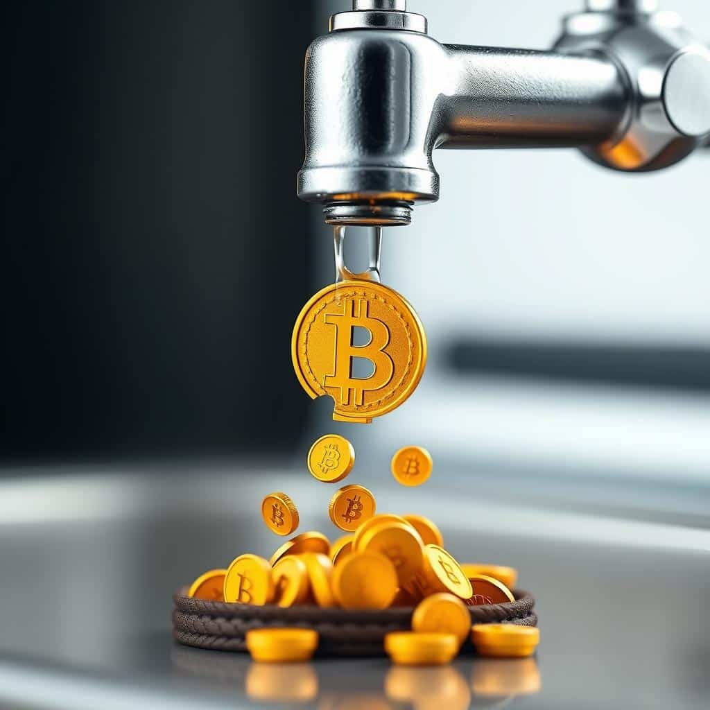 Bitcoin faucet bonus concept