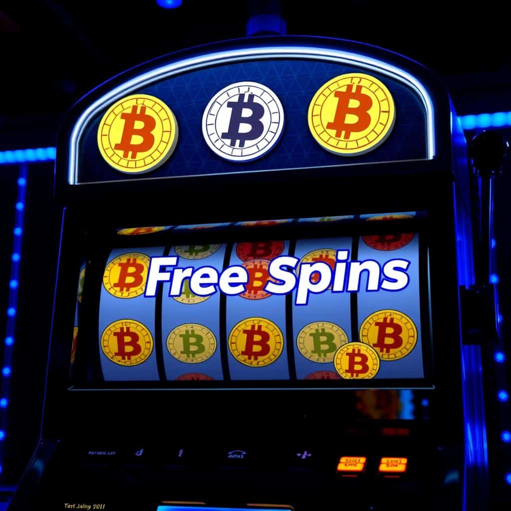 Free spins no deposit Bitcoin bonus illustration