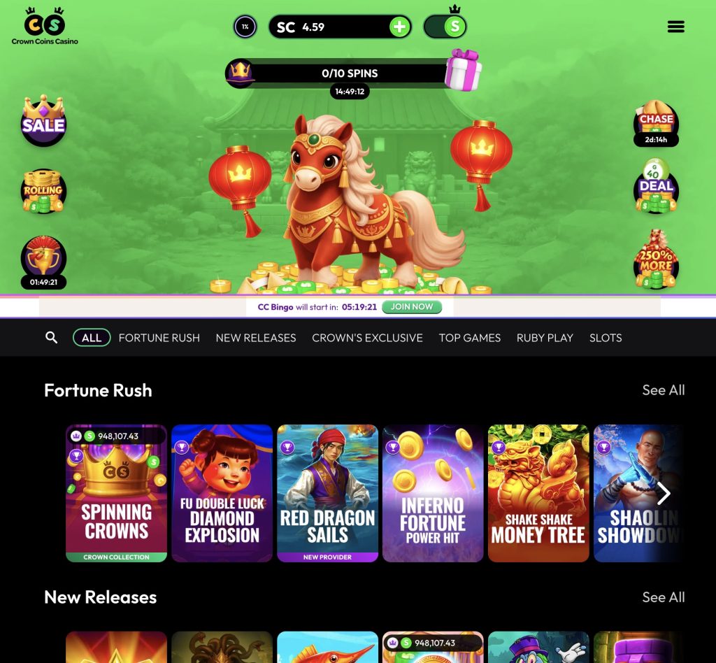 Best Sweepstakes Casinos USA 2026 — All 17 Sites Ranked 18 Crown Coins Casino screenshot