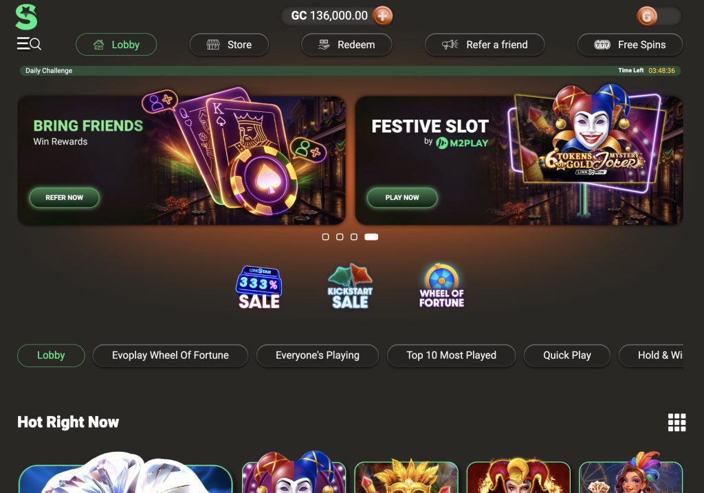 Best Sweepstakes Casinos USA 2026 — All 17 Sites Ranked 19 LoneStar Casino screenshot