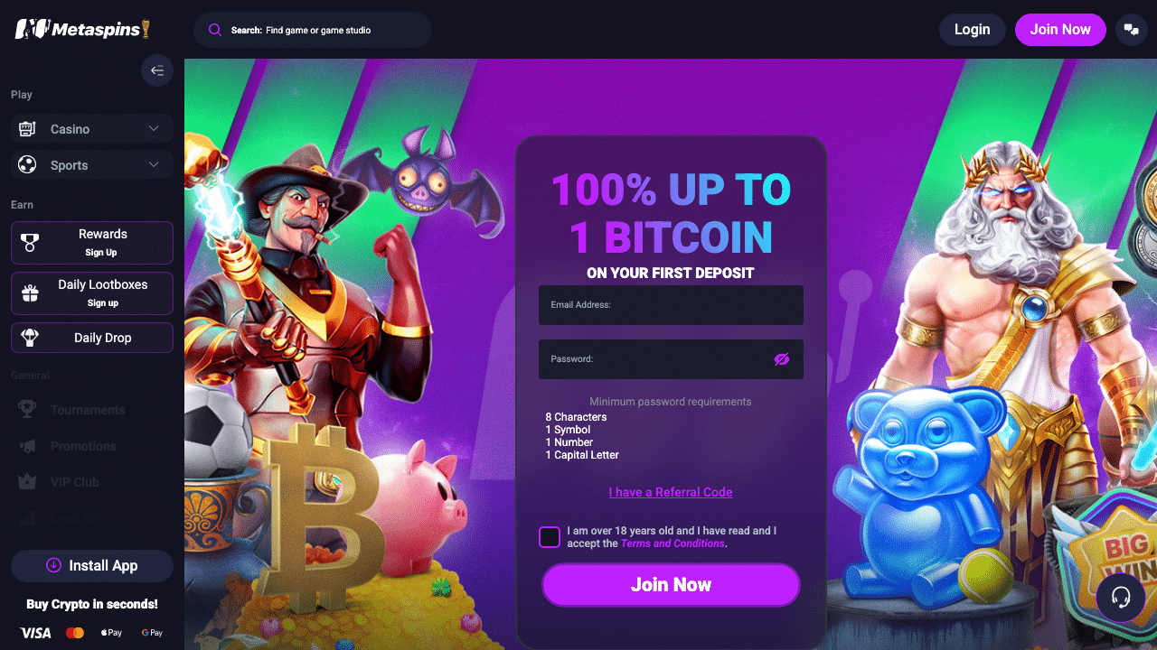 Best Online Casino Without KYC in 2026 6 Metaspins online casino homepage