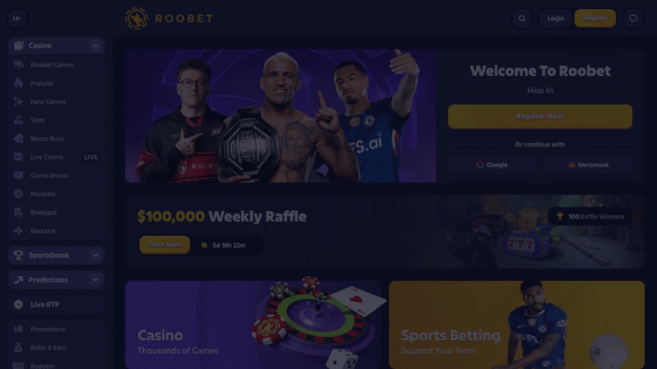 Best Online Casino Without KYC in 2026 8 Roobet online casino homepage