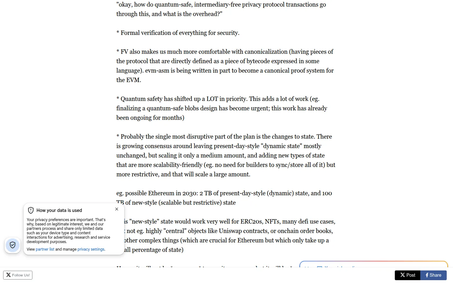 Buterin's Ethereum Strawmap Puts Quantum Defences Ahead of Scaling 1 Vitalik Buterin strawmap discussion highlighting formal verification and quantum safety