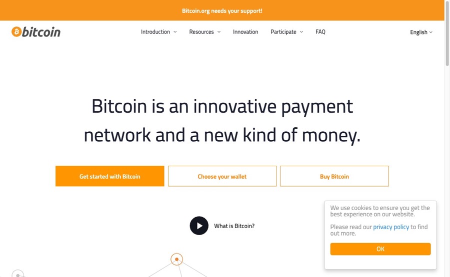 Top 5 Crypto Coins With High Return Potential in 2026 6 Bitcoin.org official site screenshot