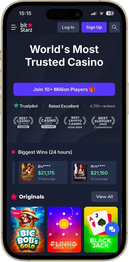BitStarz casino app screenshot