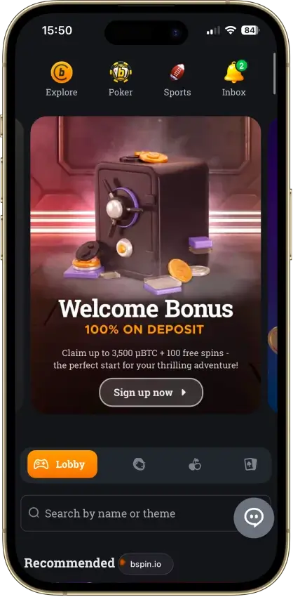 Bspin casino app screenshot
