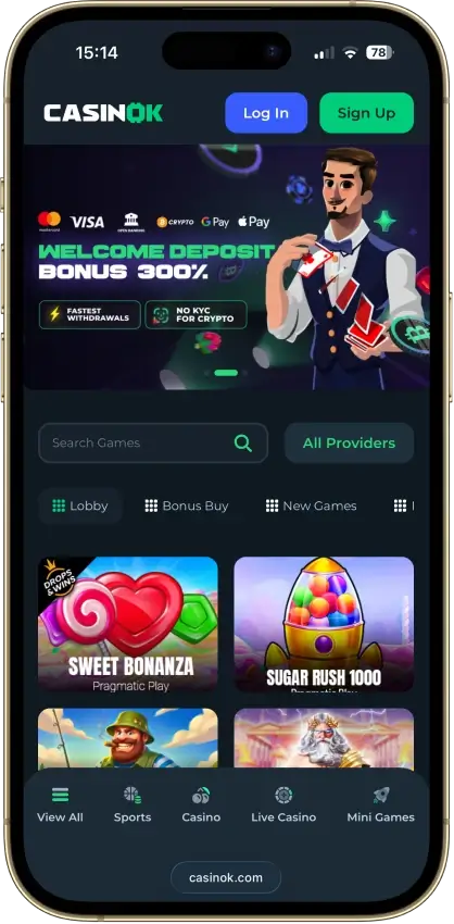 CasinOK casino app screenshot