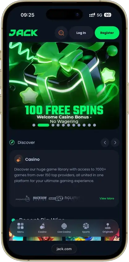 Jack casino app screenshot