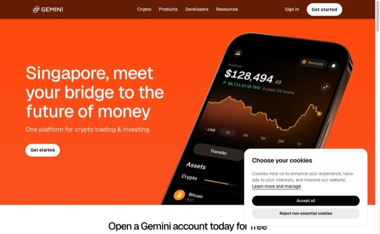 Gemini homepage screenshot